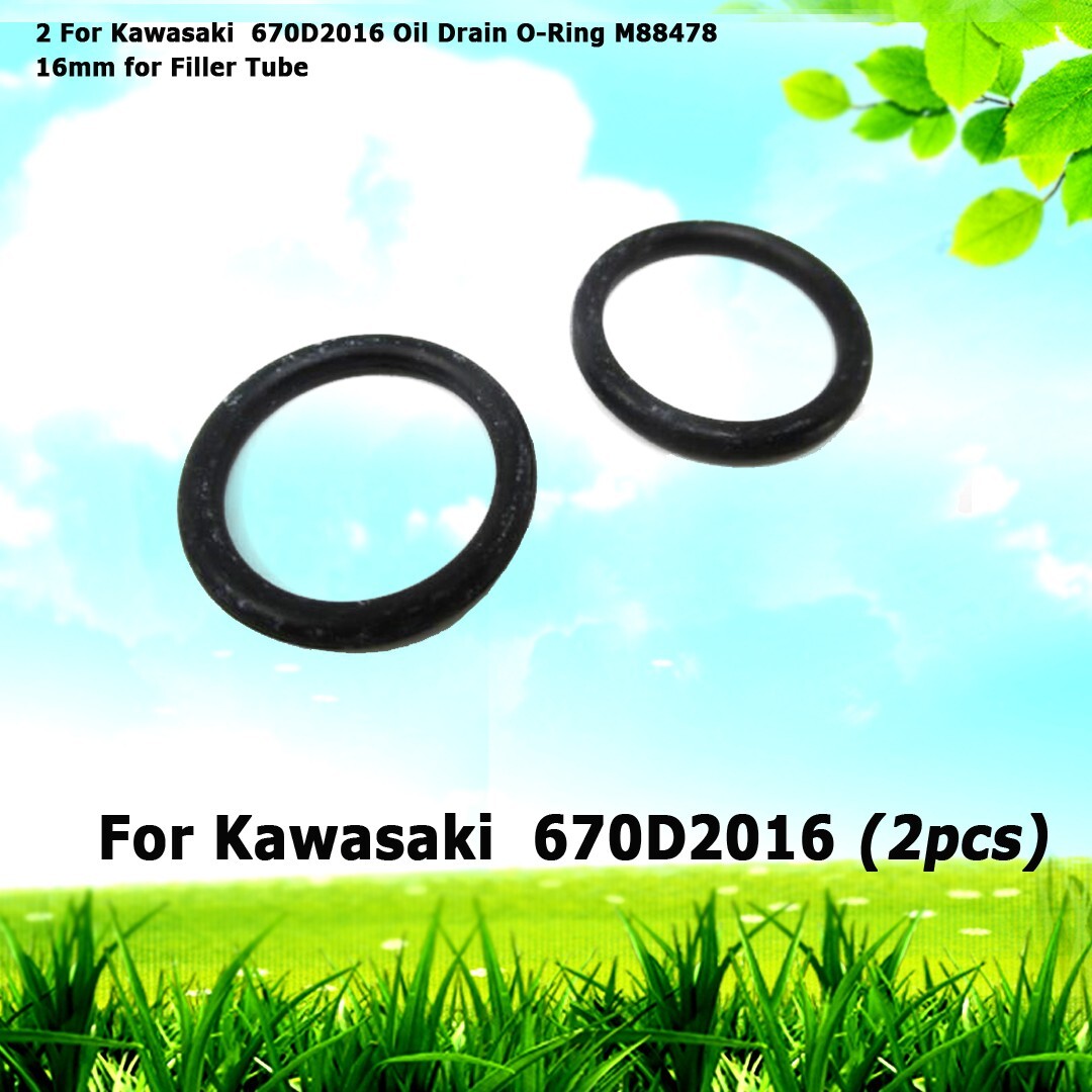 2 For Kawasaki 670D2016 Oil Drain O-Ring M88478 16mm for Filler