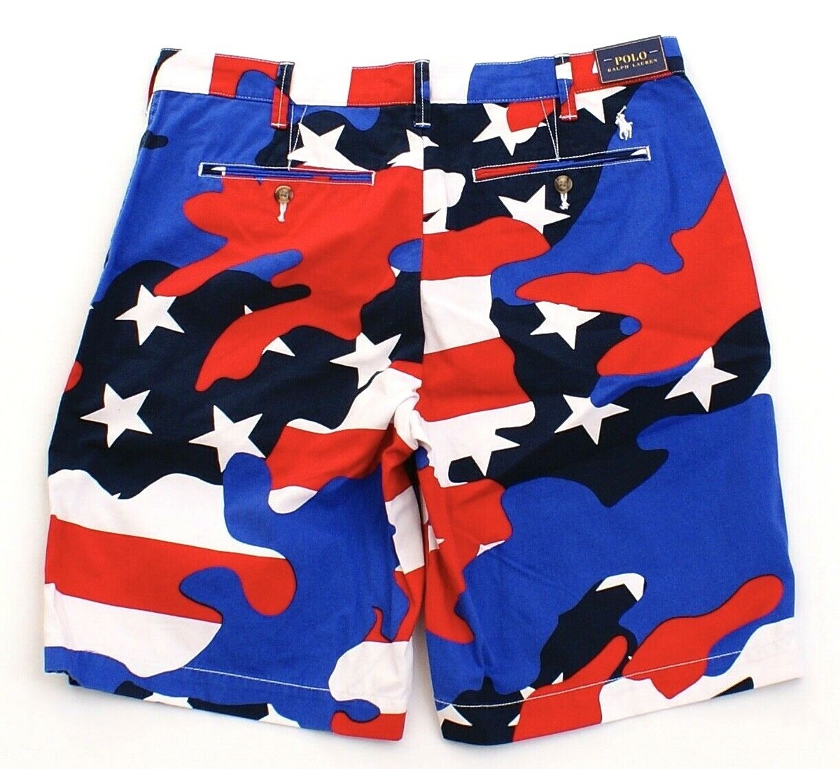 Polo Ralph Lauren Red White Blue Camouflage Classic Shorts Men's