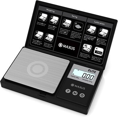 #ad MAXUS Precision Pocket Scale 200g x 0.01g Digital Gram Small Black $23.74