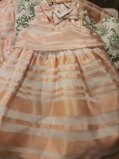Janie And Jack Garden Brunch Pink White Organza Dress Size 3 birthday NWT