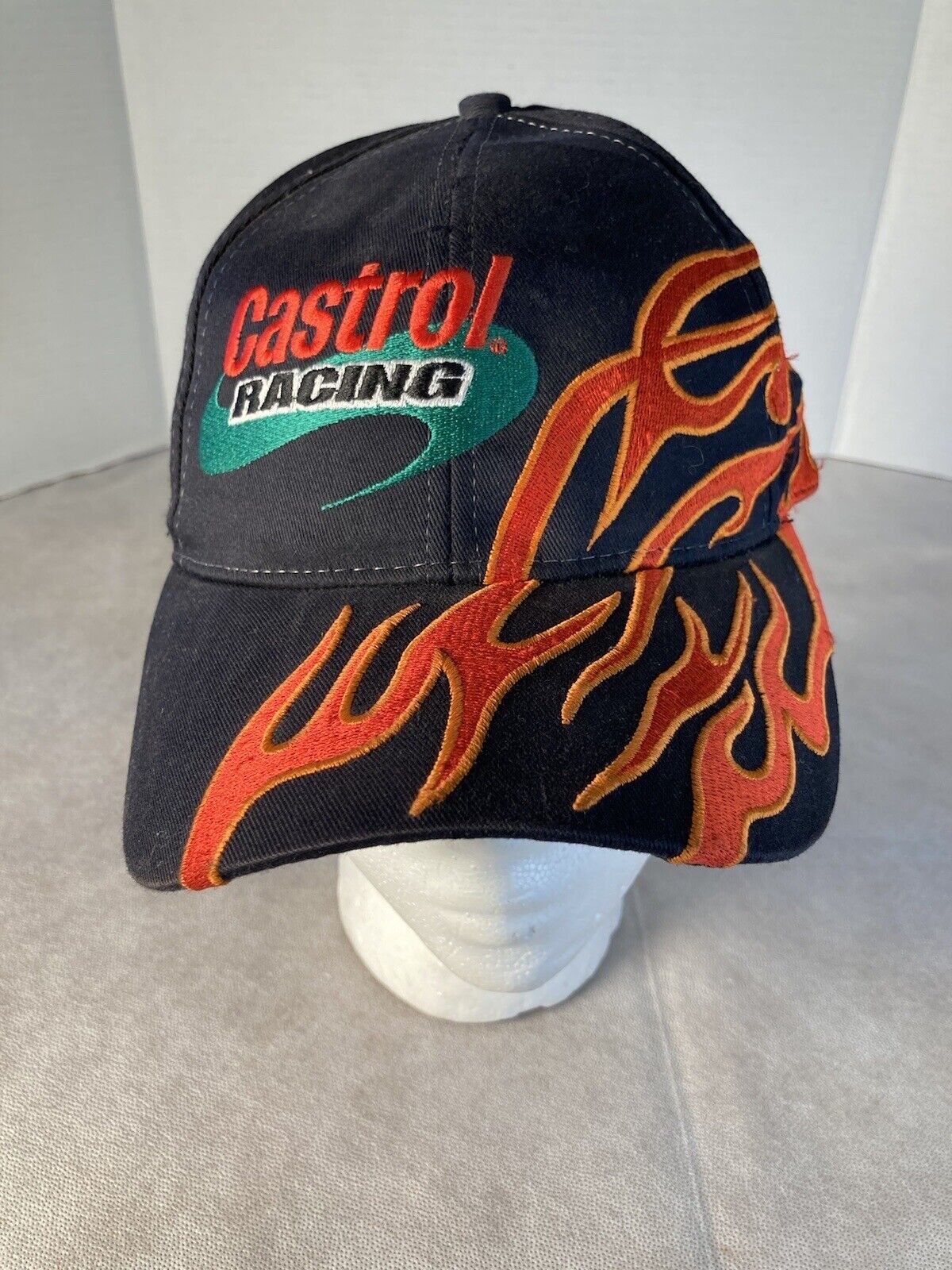 Vintage Castrol Racing Cap Flame Snapback Adjusta… - image 1
