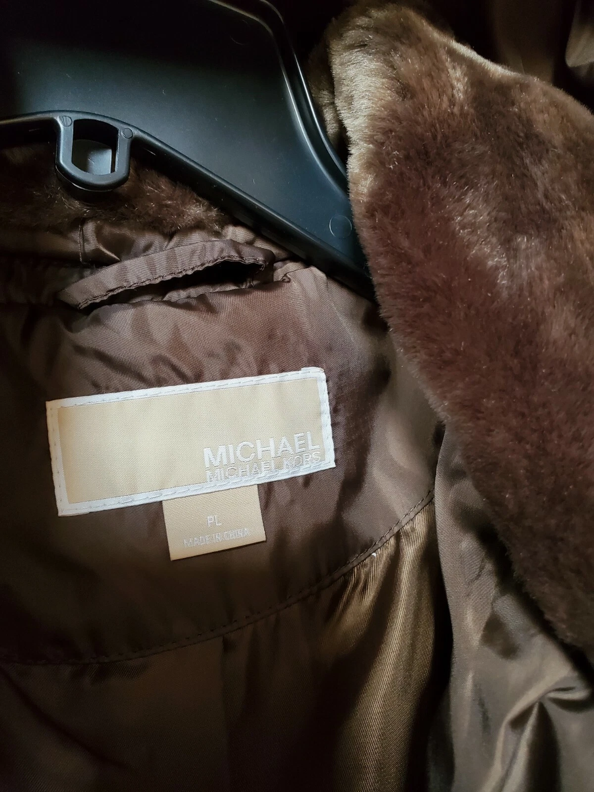 Michael Kors Giacca Tampone Marrone Trapuntato Taglia PL $295