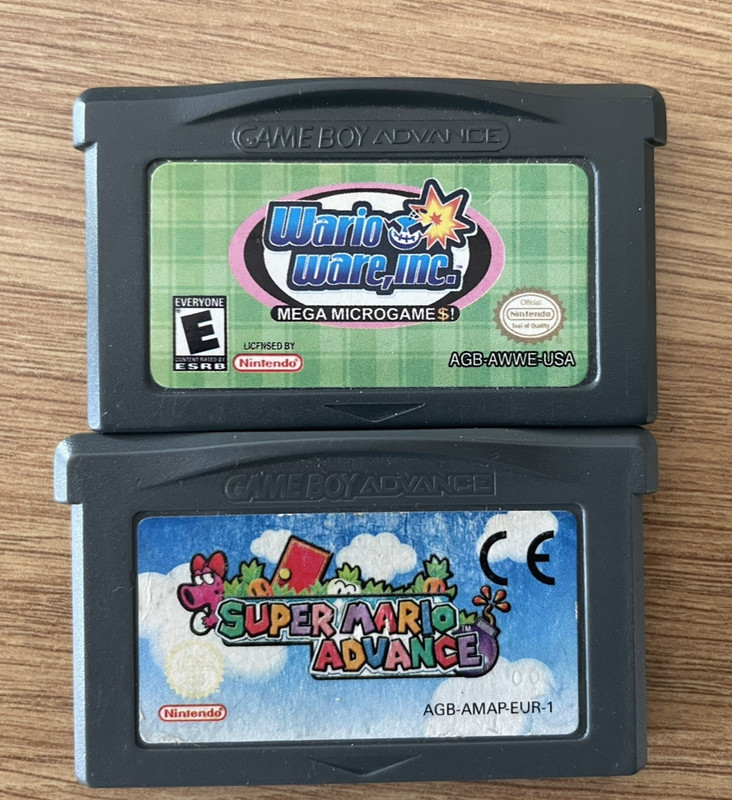 Super Mario Advance + Wario Ware inc  Nintendo Game Boy Advance, GBA