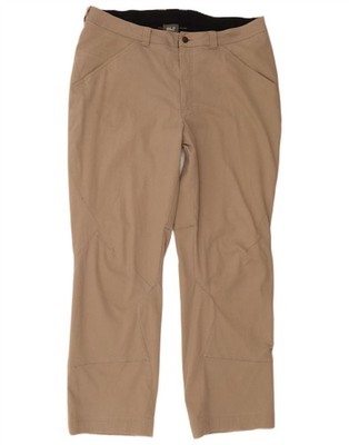 Jack Wolfskin Mens Straight Casual Trousers W38 L31 Beige Cotton DT09