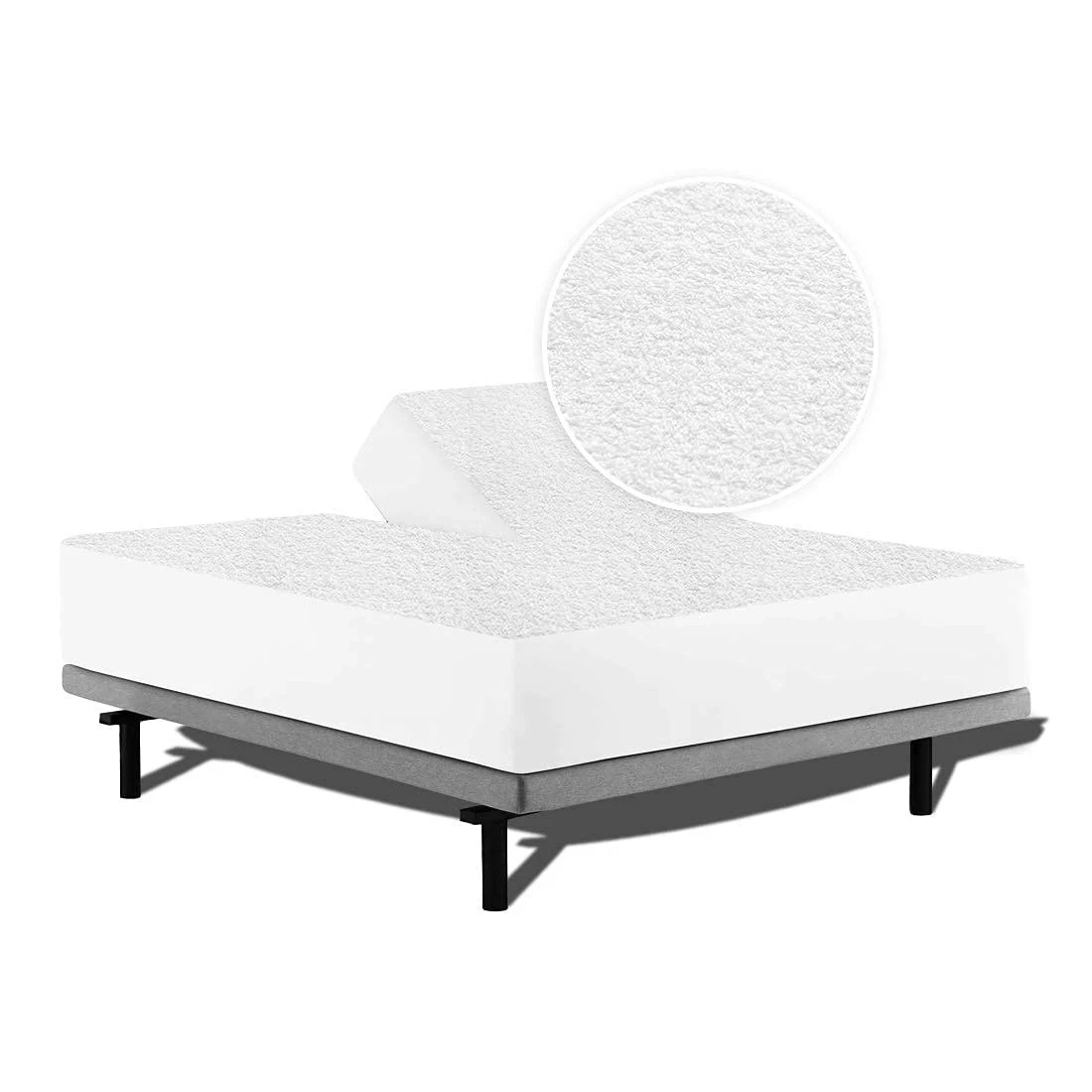 Split Head Mattress Protector for Adjustable or Half Split Beds - 100% Waterp...