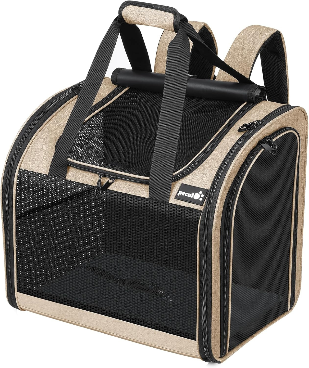 Zaino per Gatti & Cucciolo,Con Disegno Ampliato E Design Ventilato, Pieghevole, 