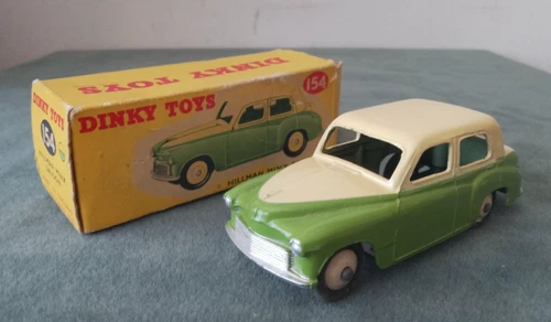 ORIGINAL VINTAGE BOXED DINKY TOYS CAR 154 TWO TONE HILLMAN MINX 1950s