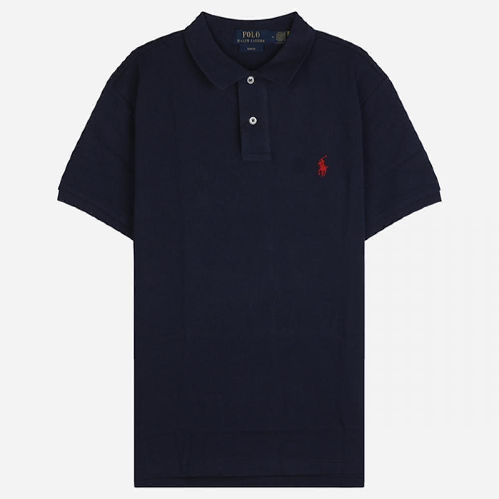 Polo Ralph Lauren 5S Uomo Pony Logo PK T Shirt Manica Corta Navy 710795080 007