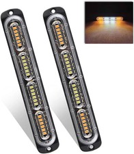 2 Pack 24 Led 72w Emergency Strobe Lights Amber White Surface Mount Hazard Lamp 2 Pack 24 Led 72w Emergency Strobe Lights Amber White Surface Mount Hazard Lamp