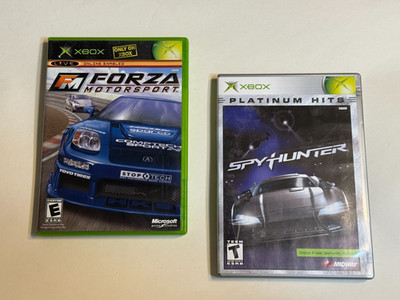 2 Games Lot Spy Hunter + Forza MotorSport Complete CIB microsoft xbox racing
