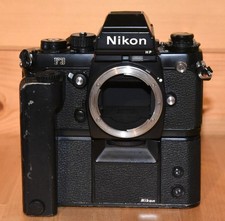 Nikon F3 HP Motor Drive Film Camera with MD-4, Double M Industries Pin Reg. Back