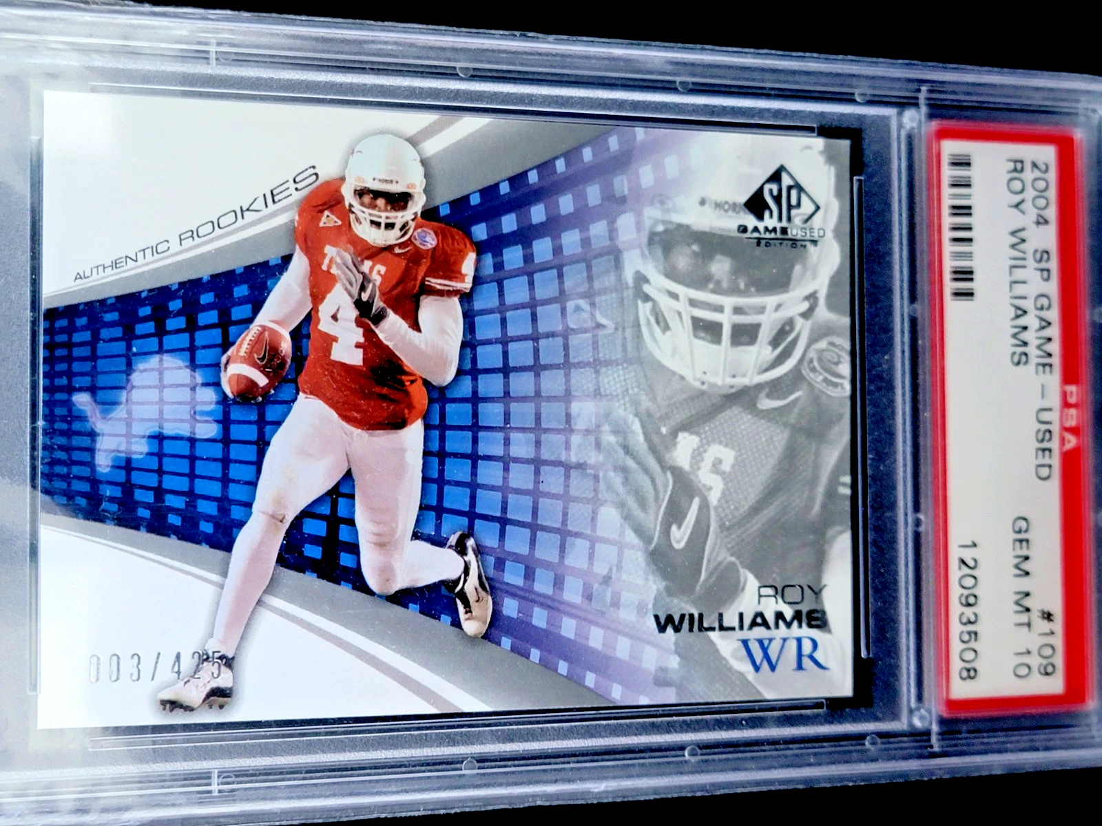 Roy Williams SP Game Used #109 Base