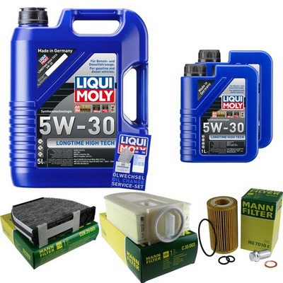 MANN Inspektionspaket 7L Liqui Moly 5W-30 für Mercedes GLK-Klasse X204 220 CDI