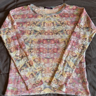 Custo Barcelona Y2K Multicolor Sparkling Sweater Women Size S (1)