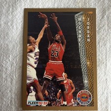 Fleer Michael Jordan Chicago Bulls NBA League Leader Card #238