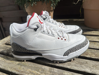 Nike Air Jordan 3 Golf Herren-Golfschuhe Box White/cement/black 44,5 rar