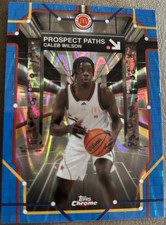 2025 TOPPS CHROME MCDONALDS ALL-AMERICAN PP-10 CALEB WILSON SP BLUE RAYWAVE NC