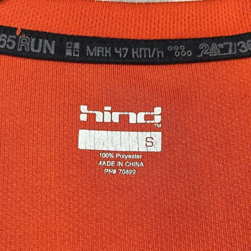 Hind Athletic Running TShirt Short Sleeve Mens Size Small Orange - Image 3 of 4