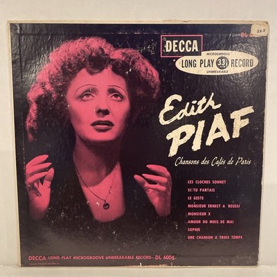 Edith Piaf Chansons Des Cafes De Paris 10  Record