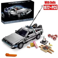 *NEW* MOC 10300 Back to the Future Time Machine Building Blocks ICONS 1872pcs