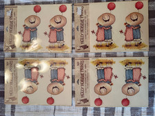 Vintage 4-piece set of Holly Hobbie Prints Decoupage 6" X 7"