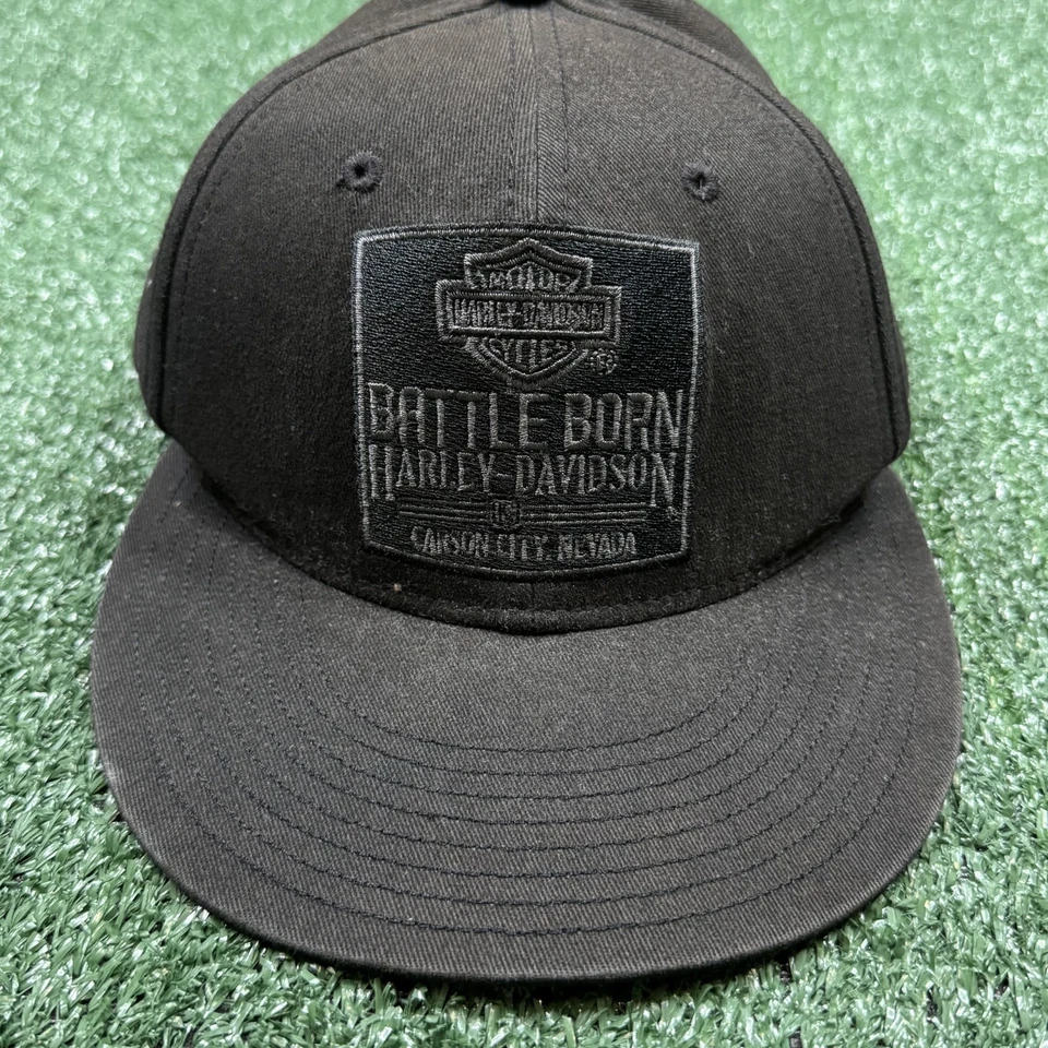 Harley Davidson Motorcycles Snapback Hat One Size Black Battle Born Casual - image 2 of 4