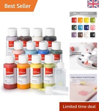 Lot de peinture liquide opaque concentrée - 12 couleurs non toxiques pour poterie et céramique