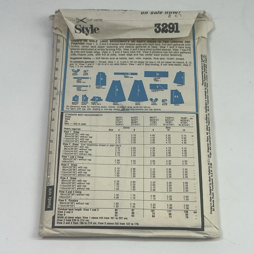 Vintage 1980’s 80’s Retro Style Sewing Pattern 3291 Dress Long & Short Options - Image 3 of 4