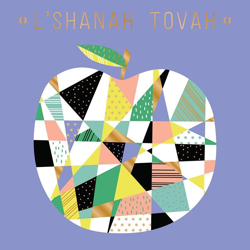 Davora Jewish New Year Greeting Card with Envelope Rosh Hashanah JYF0043