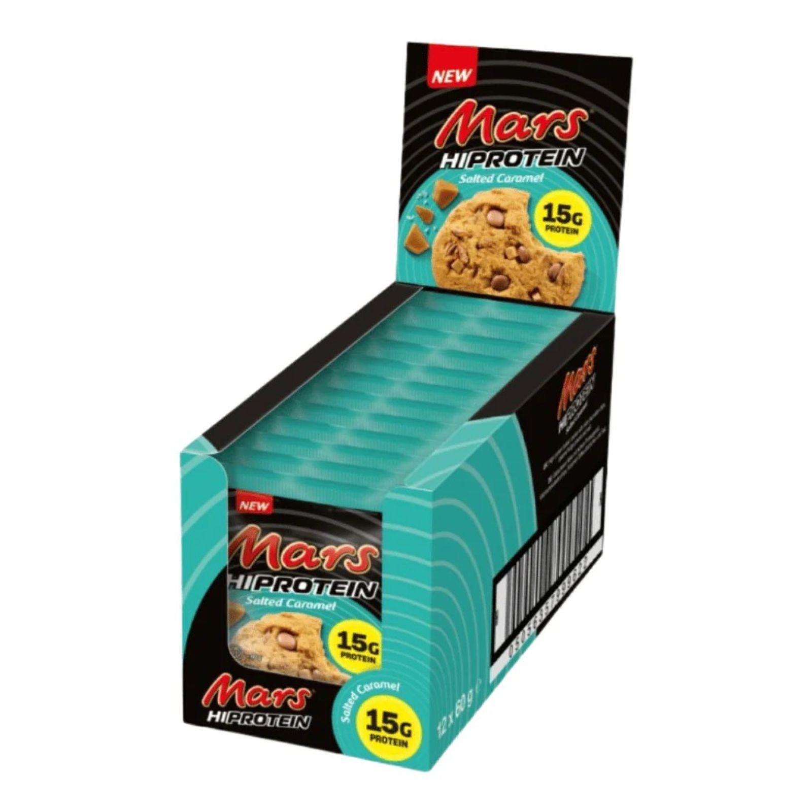 MARS HI PROTEIN COOKIES 12 X 60G LOW FAT HIGH PROTEIN COOKIES SALTED CARAMEL