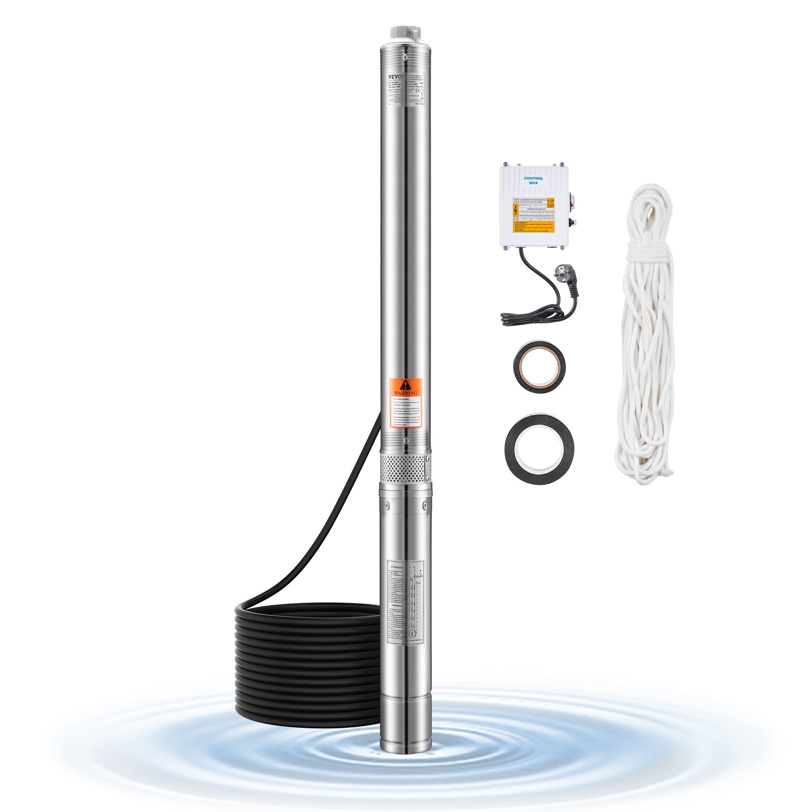 Pompe immergée VEVOR 550W pour résoudre les problèmes de pression d'eau en puits profond