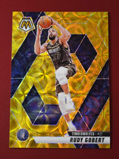 2024-25 Panini Mosaic Rudy Gobert Gold Swirl Refractor 01/10 First Print
