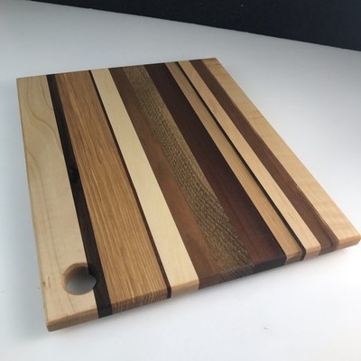Handmade Wood Cutting Board By A. P. Woodcraft Maple Walnut Oak Serving Tray