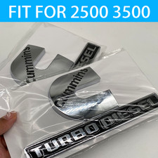 2pcs 3d Cummins Turbo Diesel Emblem Badge Chrome For Ram 2500 3500 Fender Marker 2pcs 3d Cummins Turbo Diesel Emblem Badge Chrome For Ram 2500 3500 Fender Marker