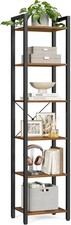 Image of 6-Tier Bookshelf, Bookcase, Shelving Unit 30 x 40 x 187.5 cm Black LLS101B01