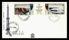 DR WHO 1968 FRENCH ANTARCTIC FSAT FDC SPACE ROCKET GUTTER PAIR M76679