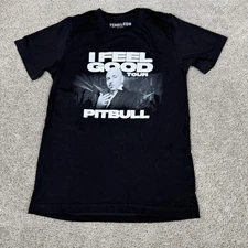 Pitbull I Feel Good Tour Shirt Mens Medium Black Concert 2021 Music Graphic