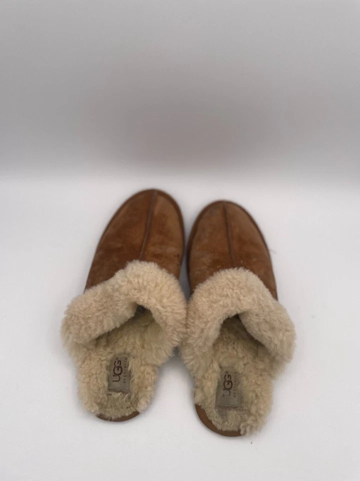 Туфли женские UGG Scuffette II плоские Mule размер 9 коричневые замшевые кожаные без шнурков 1106 - Изображение 4 из 4