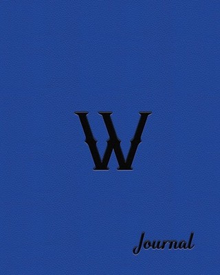 Titel: W Journal: Elegantes blaues Schreibjournal in Lederoptik 8x10