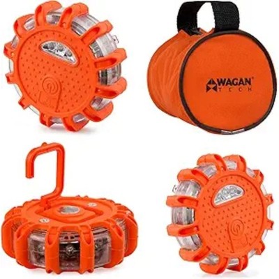 Flashing Roadside Emergency Disc LED Flare 9 Flash Modes for Pack of 3