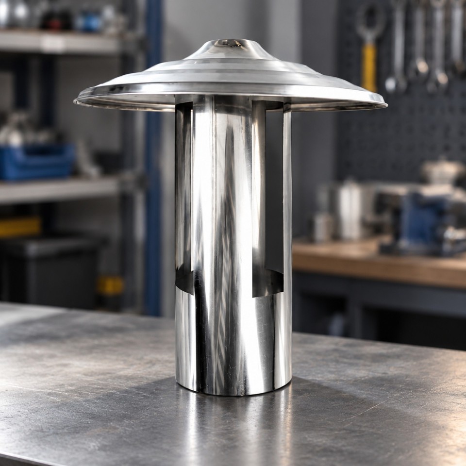 Silver Chimney Rain Cap Slim for Wood Combustion Cooktop Installations ...
