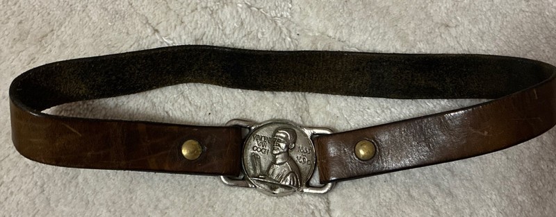 Van Gogh Artist Museum Heavy Duty Leather Buckle Waistbelt Belt Mens Rare 36 In