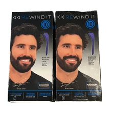 Lot of 2 REWIND IT 10 Beard & Mustache Color Medium Brown