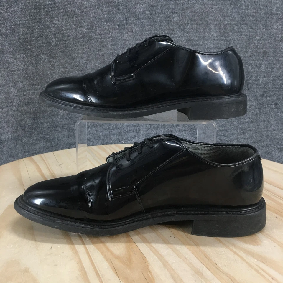 Zapatos de vestir Bates para hombre 8.5 E Oxford negro charol con cordones punta almendra Foto 2 de 4