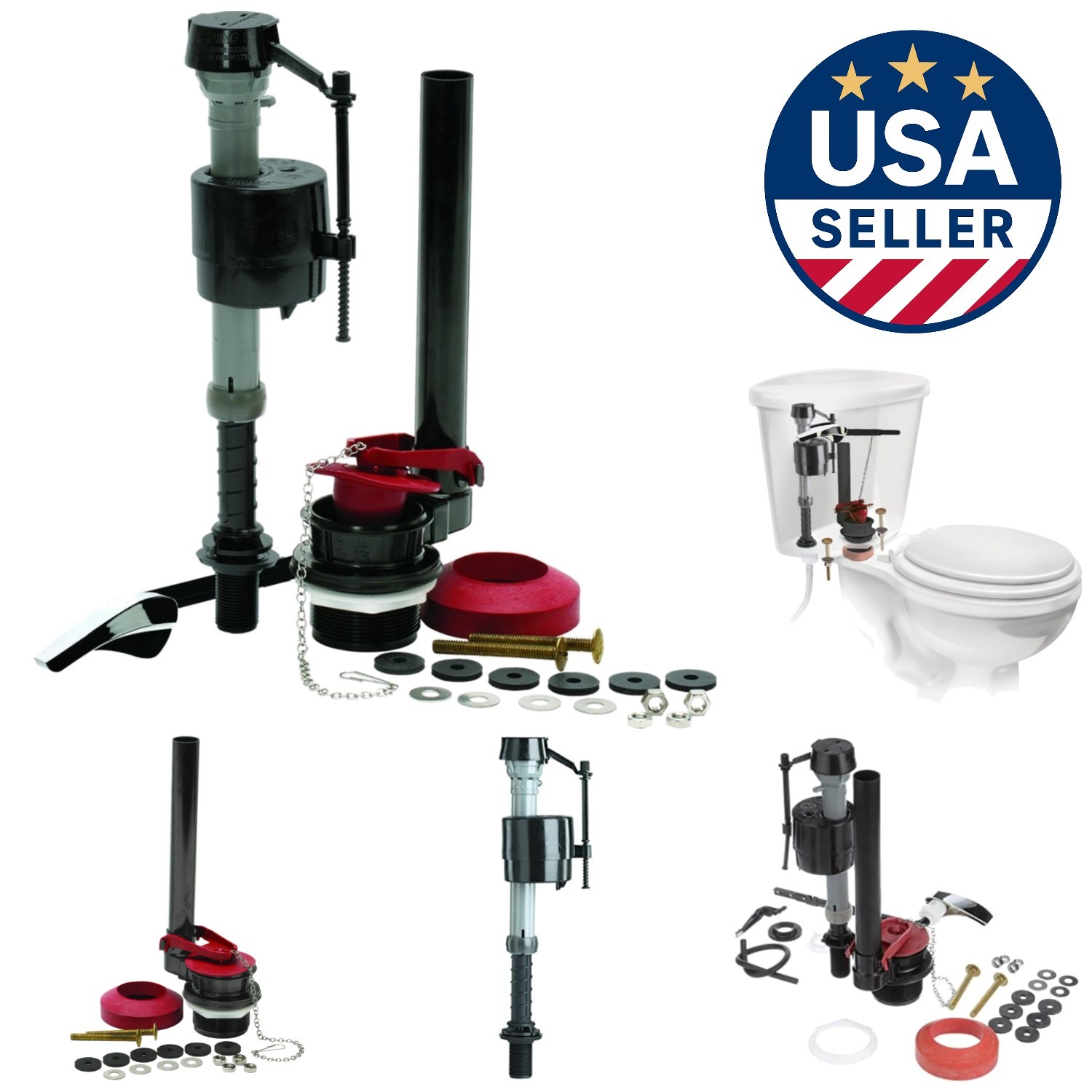 High Performance Universal Toilet Repair Kit: Fits 2-Inch Flush Valves with Ease