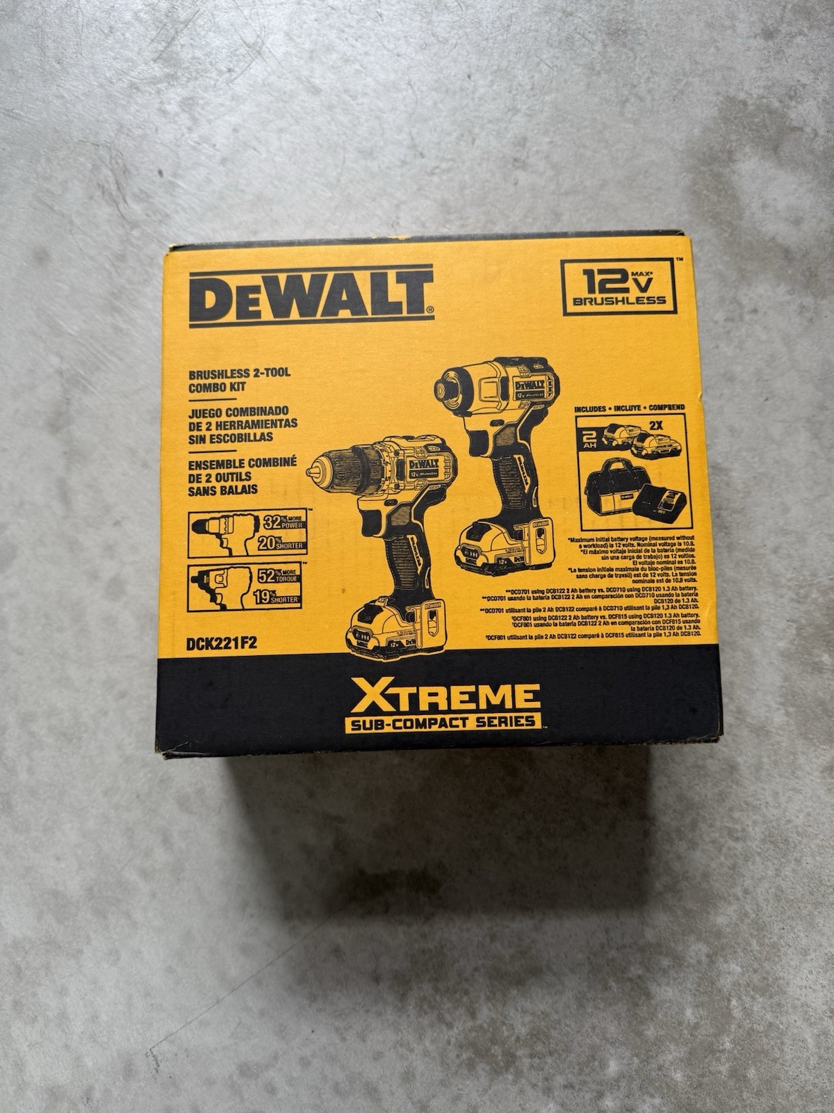BRAND NEW!!! DEWALT  12V MAX BRUSHLESS CORDLESS COMBO KIT DC