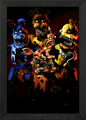 Five Nights at Freddy's Nightmare Ein gerahmtes Wandbild Poster Leinwanddruck Bild