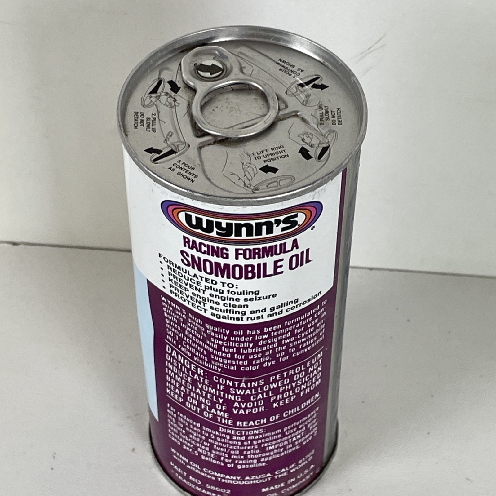Wynn's Racing Formula Snomobile 16 Fl. Oz. Oil Vintage Unopened Can
