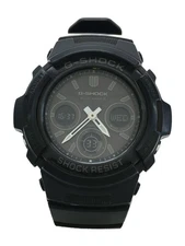 CASIO G-SHOCK Solar Analog-Digital Black Rubber Strap Watch JAPAN