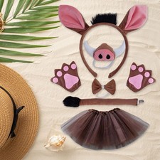Schwein Kost&uuml;m Haarreif Ostern Kost&uuml;me Set f&uuml;r Tier Cosplay Ostern Party Anzug